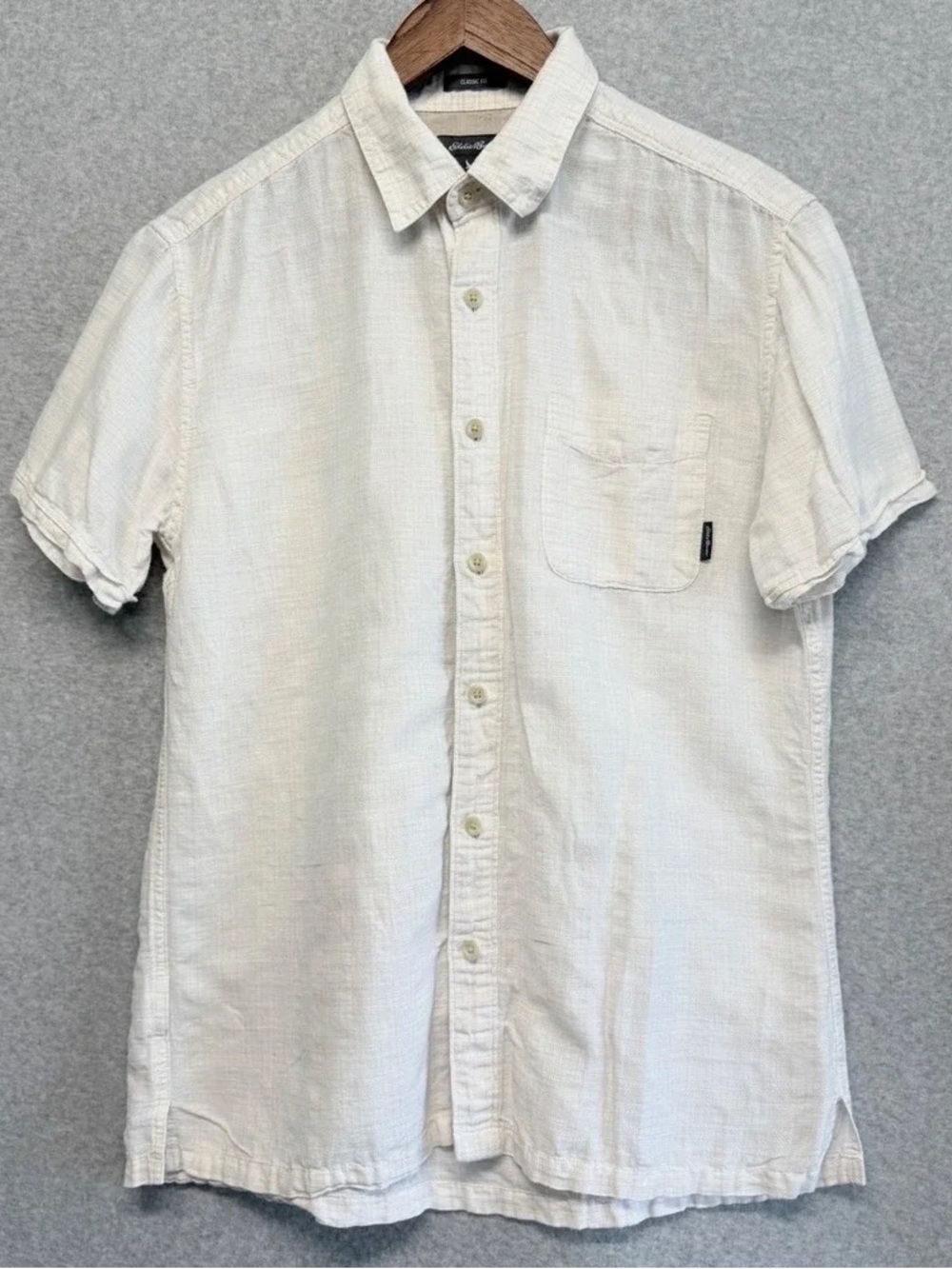 Men's Short-Sleeve Button-Up Shirt - Cream